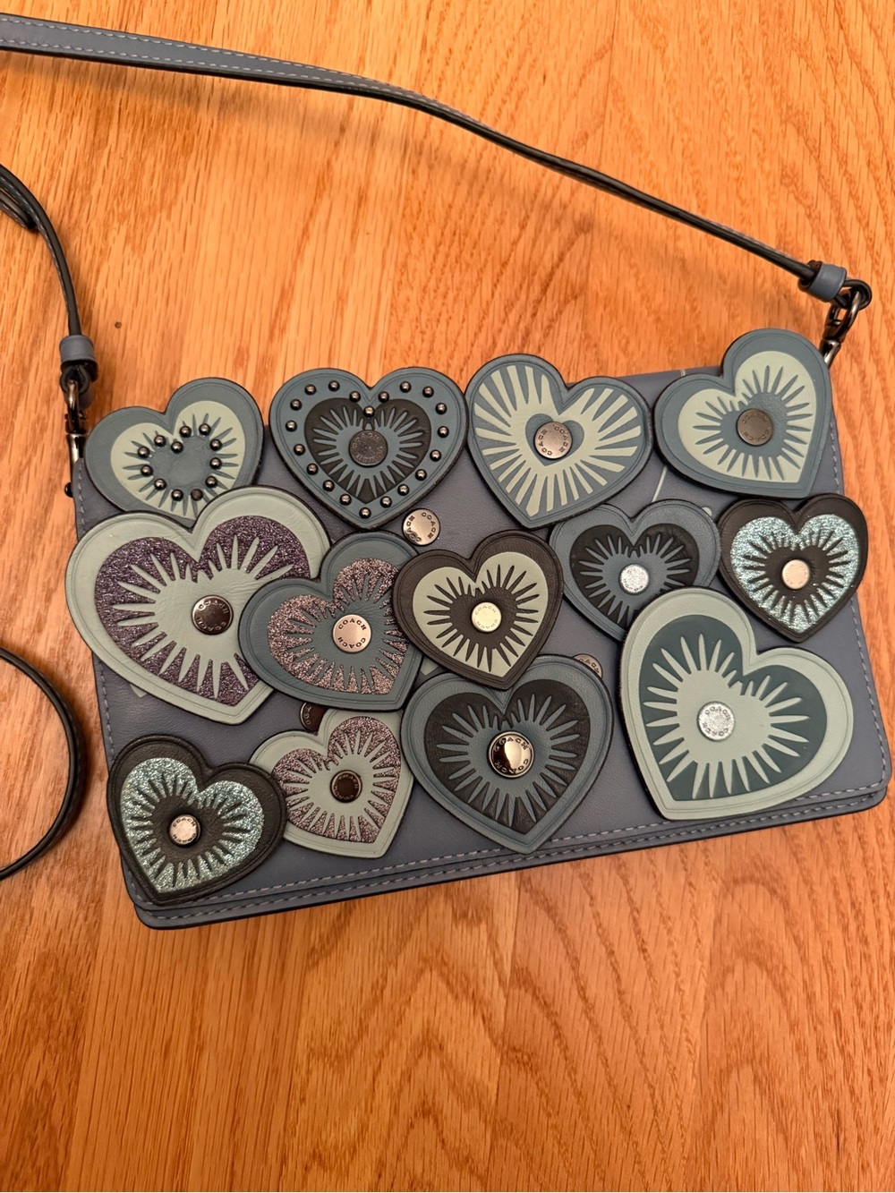 Coach Women's Hayden Foldover Crossbody Clutch with Hearts